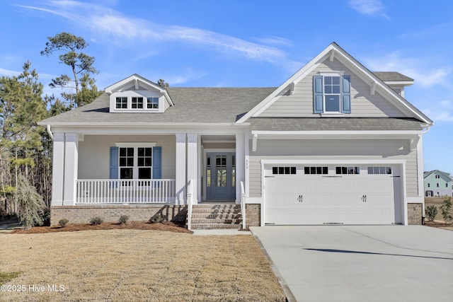 view of front of home with covered porch