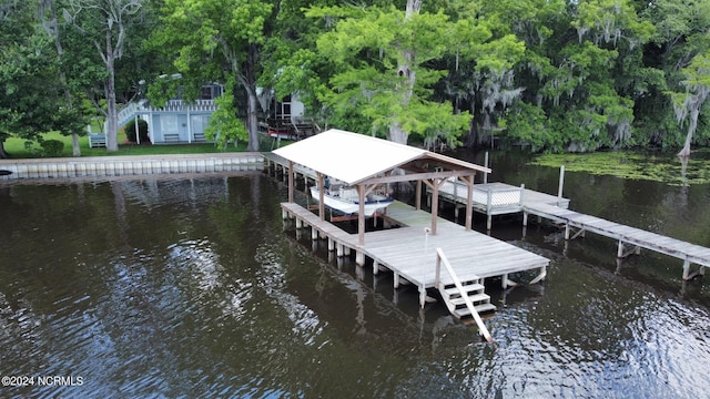 view of yard with a water view