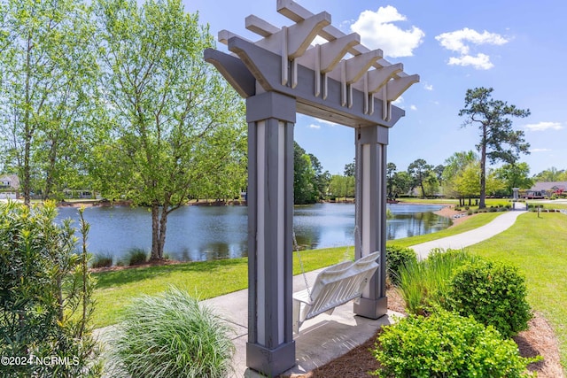 view of water feature