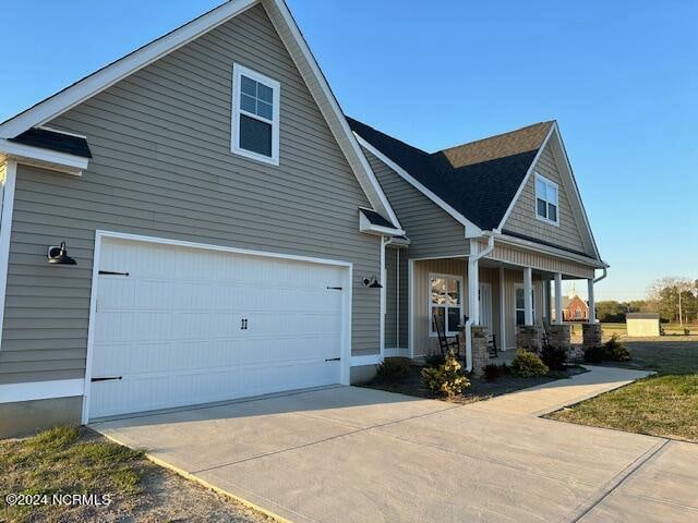 craftsman-style house with a garage