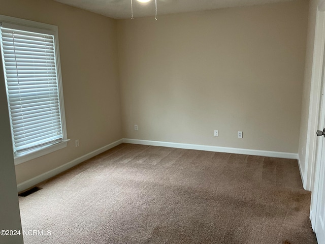 carpeted empty room featuring a healthy amount of sunlight