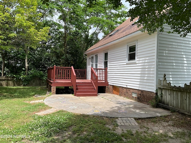 view of patio / terrace featuring a deck