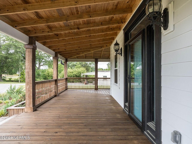 view of wooden deck