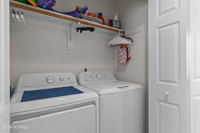 laundry room featuring washer and dryer