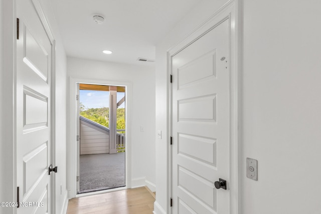 interior space featuring light hardwood / wood-style flooring