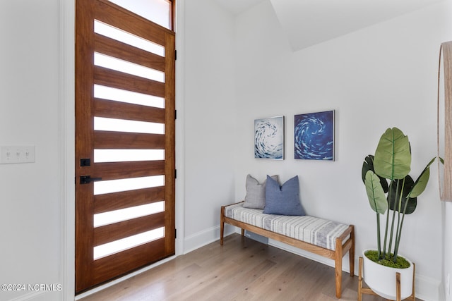 entryway featuring light hardwood / wood-style floors