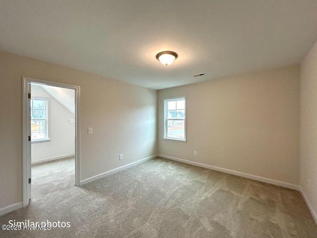 view of carpeted empty room