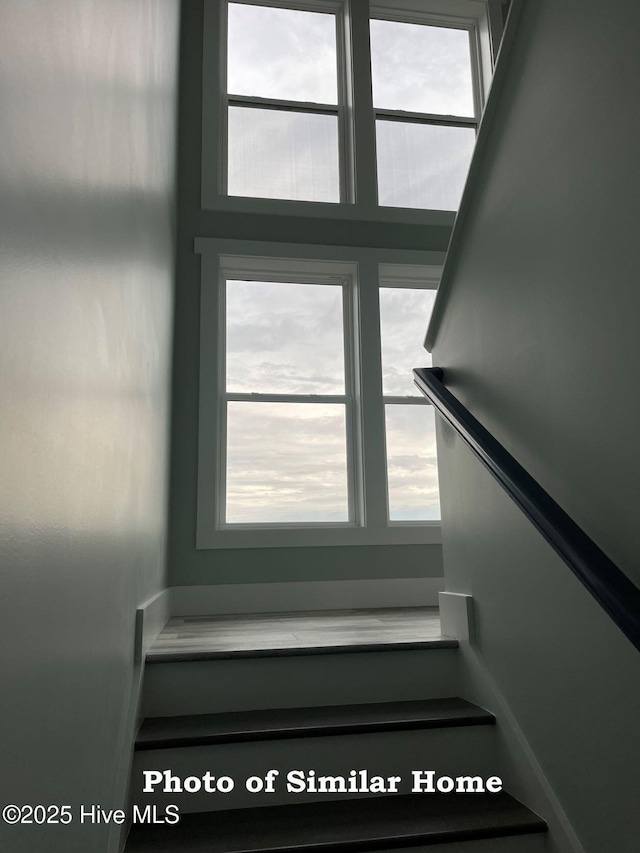 stairs with a wealth of natural light