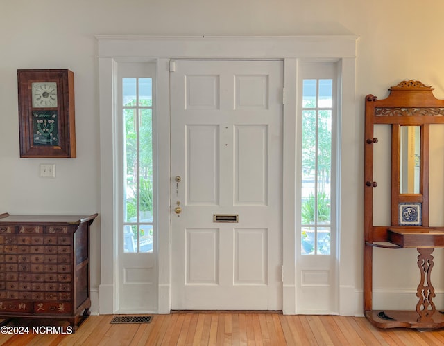 entrance foyer with wood-type flooring