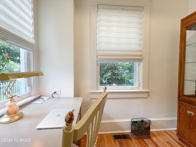 interior space featuring light hardwood / wood-style flooring