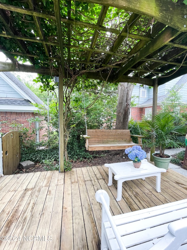 view of wooden terrace