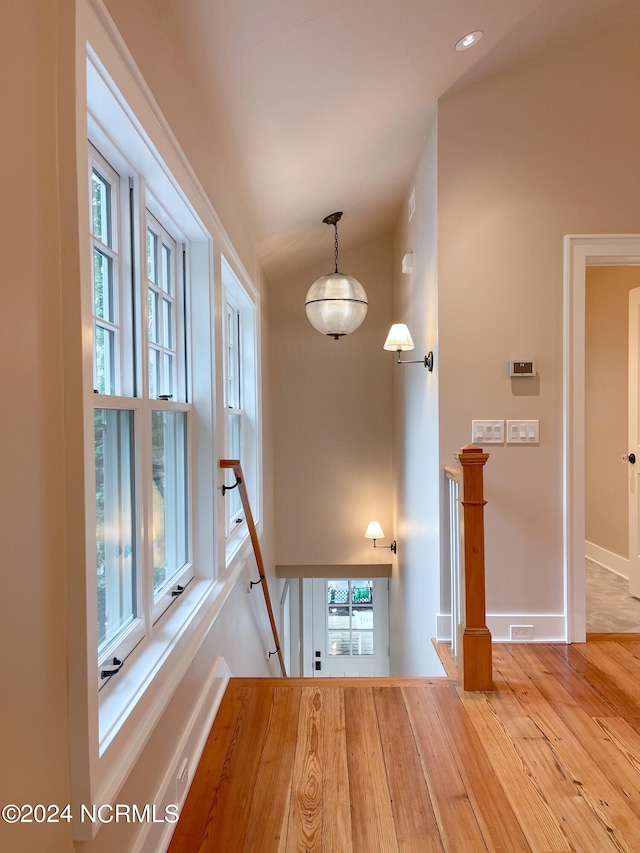 hall featuring light hardwood / wood-style flooring