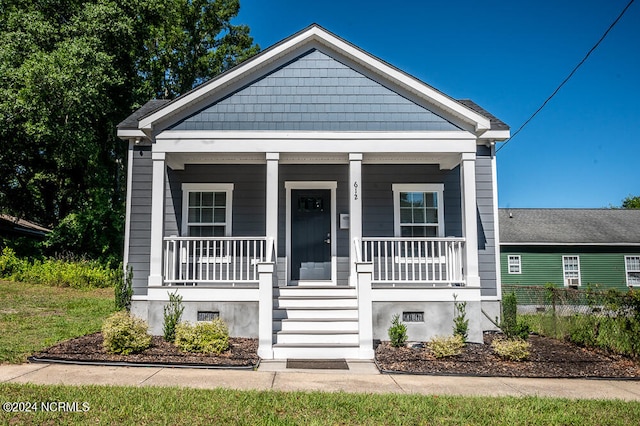 bungalow with covered porch