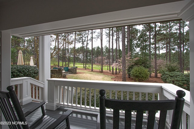 view of wooden deck