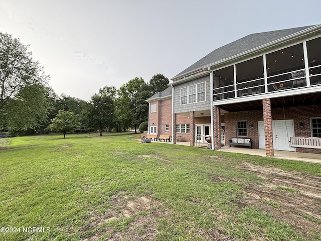 view of yard with a patio