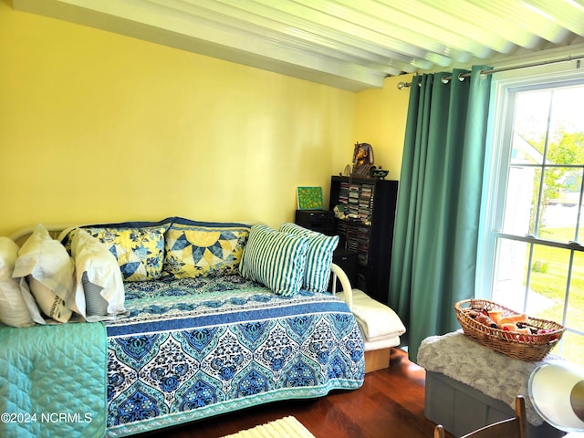 bedroom featuring hardwood / wood-style floors