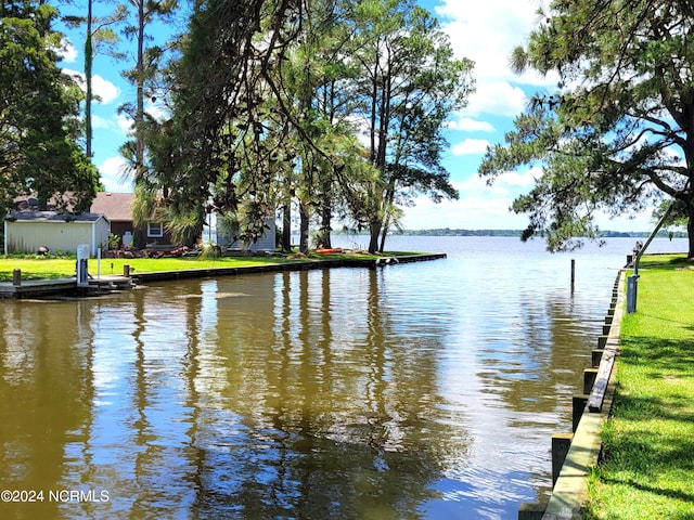 view of property view of water