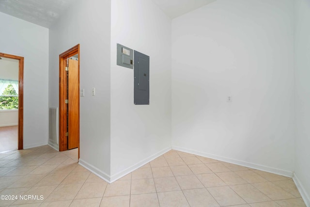 empty room featuring light tile floors