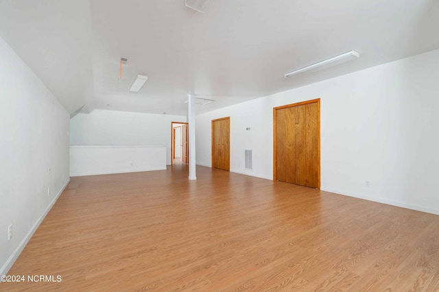 empty room featuring light wood-type flooring