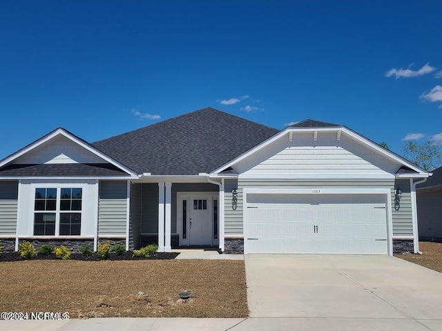 view of front of house featuring a garage