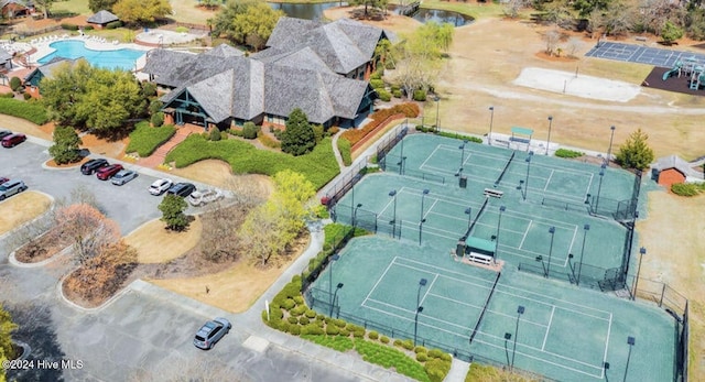 227 October Glory Dr, Wallace, NC 28466 - aerial view of a nearby body of water and a pool area