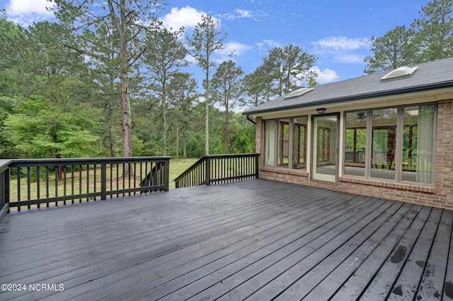 view of wooden deck