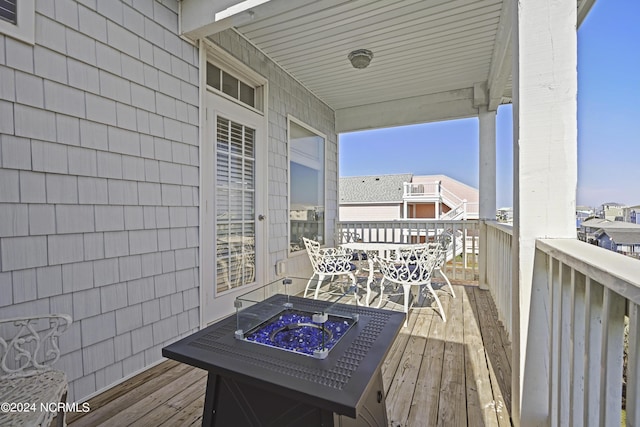 view of wooden terrace