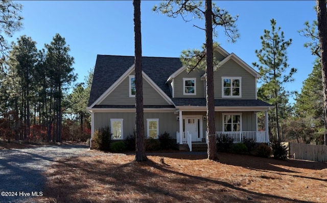 view of front of house with covered porch