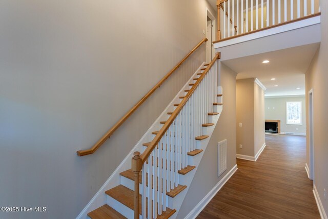 corridor featuring hardwood / wood-style flooring