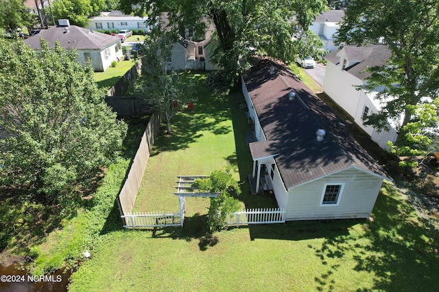 aerial view featuring a residential view