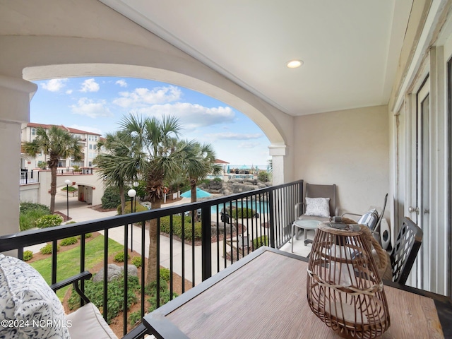 view of balcony