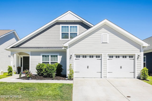 view of front facade with a garage