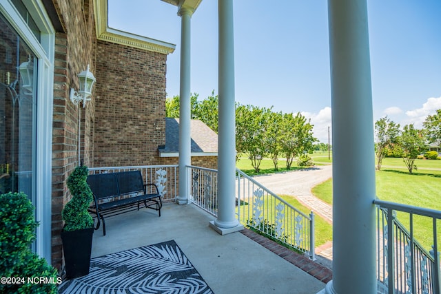 balcony with a porch