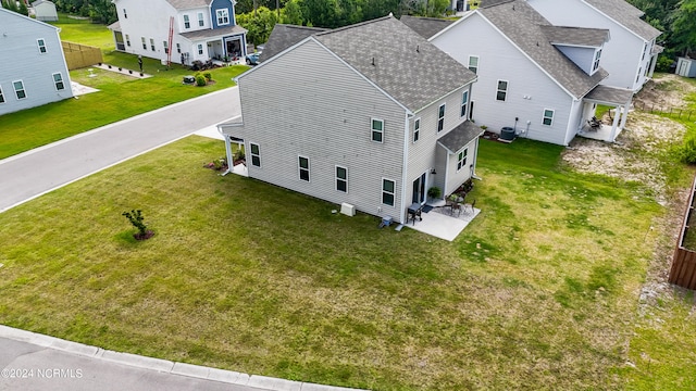 aerial view featuring a residential view