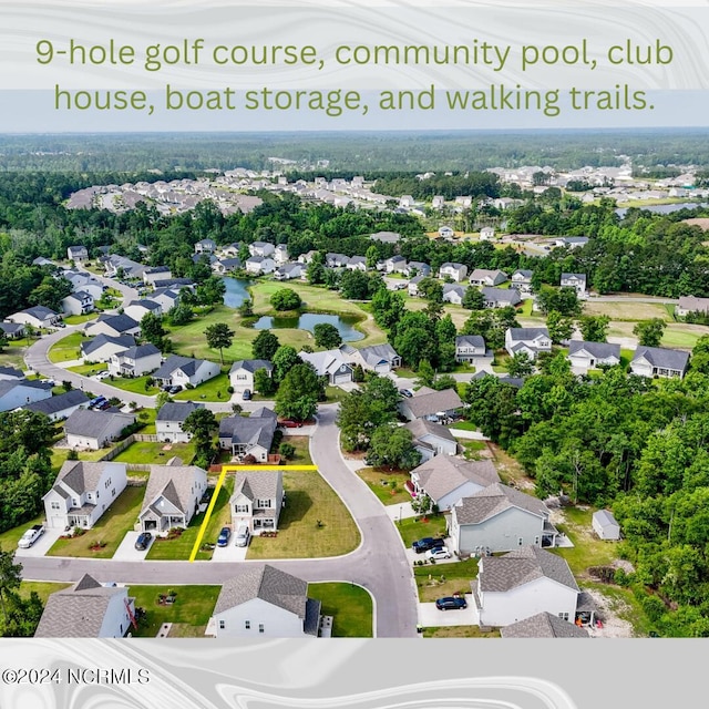 drone / aerial view featuring a residential view