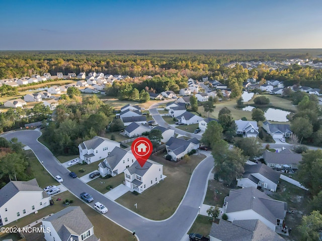 bird's eye view with a residential view