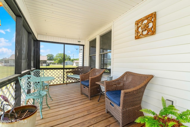 view of sunroom