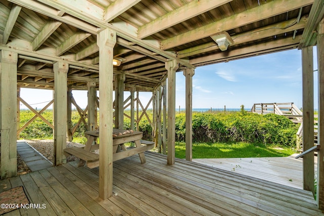 view of wooden deck