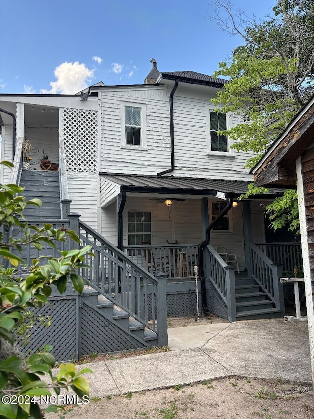 exterior space featuring a porch