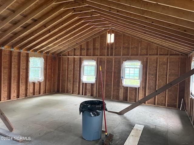 view of attic