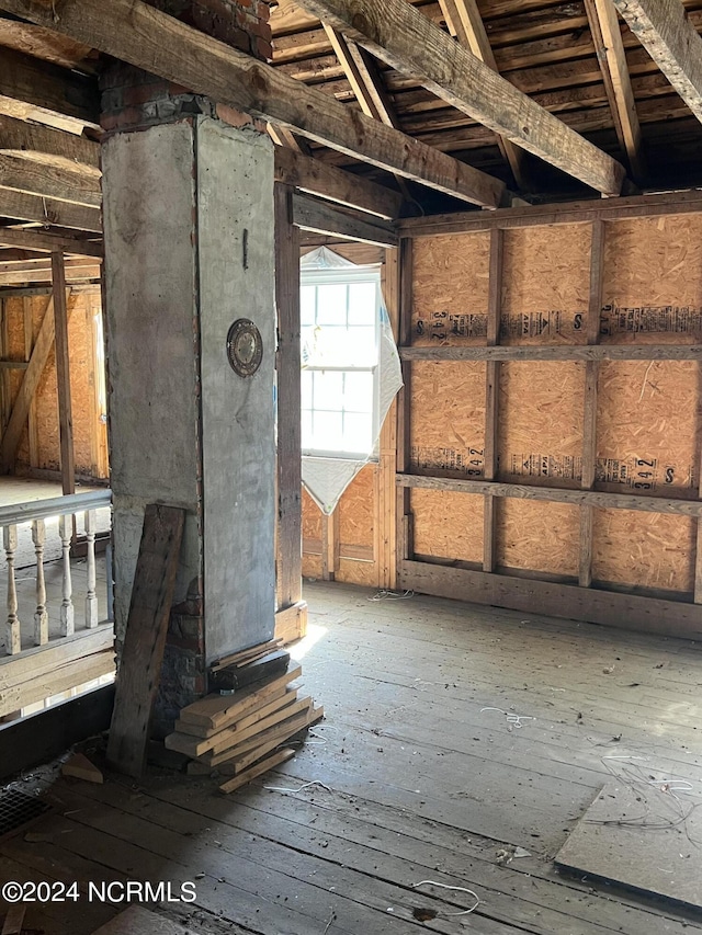 miscellaneous room featuring hardwood / wood-style flooring