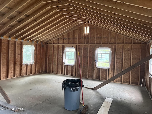 attic featuring plenty of natural light