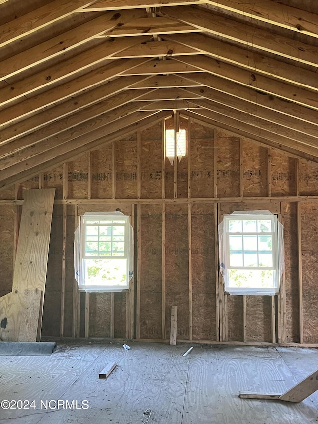 view of attic