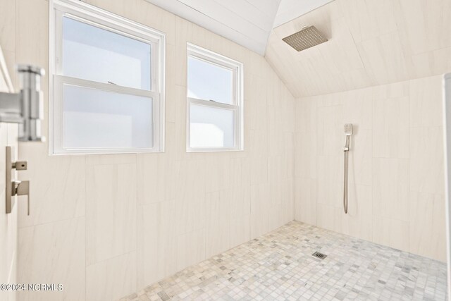 additional living space featuring vaulted ceiling