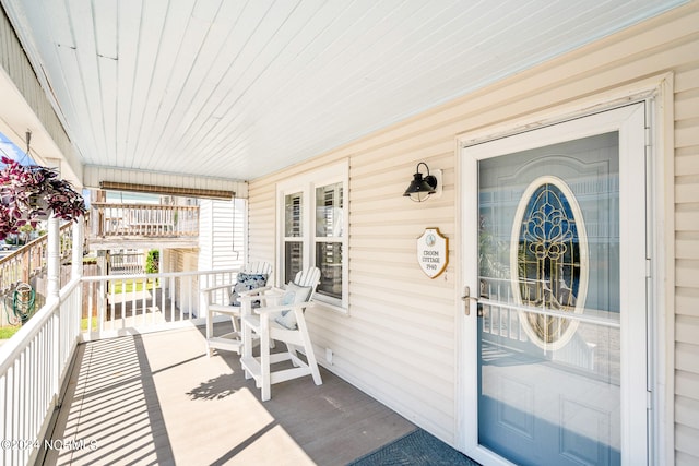 exterior space with covered porch