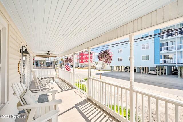 exterior space featuring covered porch