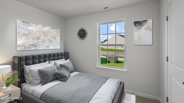 bedroom with carpet flooring