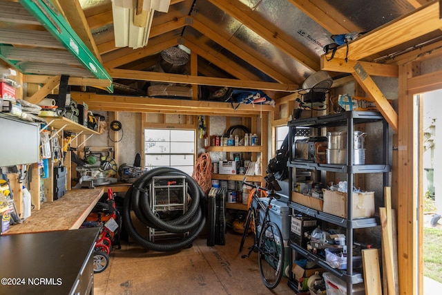 view of storage room