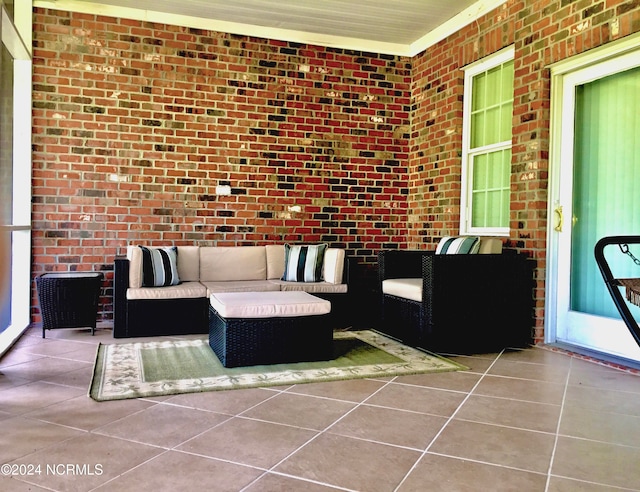 view of patio / terrace with an outdoor hangout area