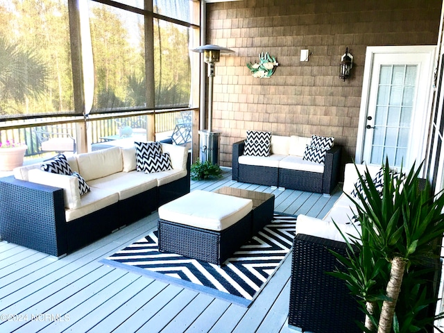 view of sunroom / solarium